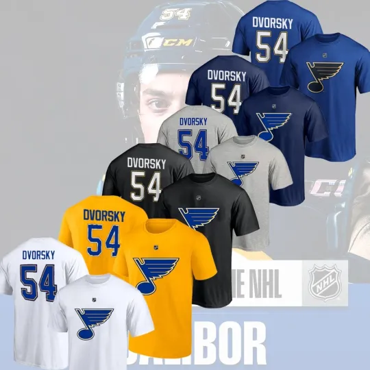 Discover Welcome Dalibor Dvorsky #54 St Louis Blues 2025 Player Name & Number Fans