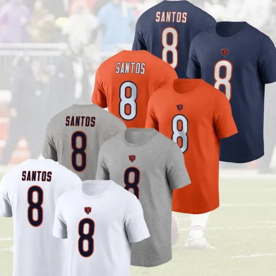 Discover Cairo Santos #8 Chicago Football 2025 Player Name & Number S-5XL Fans