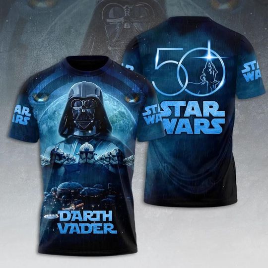 Discover Darth Vader Star Wars 50 Years Shirt, Disney Star Wars Anniversary T-Shirt, Galaxy's Edge Shirt, The Clone Star Wars Movie Hoodies