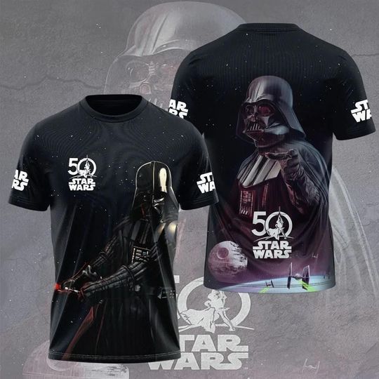 Discover Retro Star Wars 50 Years Shirt, Disney Star Wars Anniversary T-Shirt, Darth Vader Shirt, The Clone Movie Hoodies, Star Wars Love Outfit