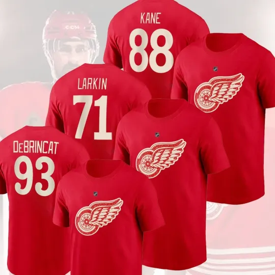 Discover Detroit Red Wings 100th Anniversary Centennial All Player Name & Number For Fans