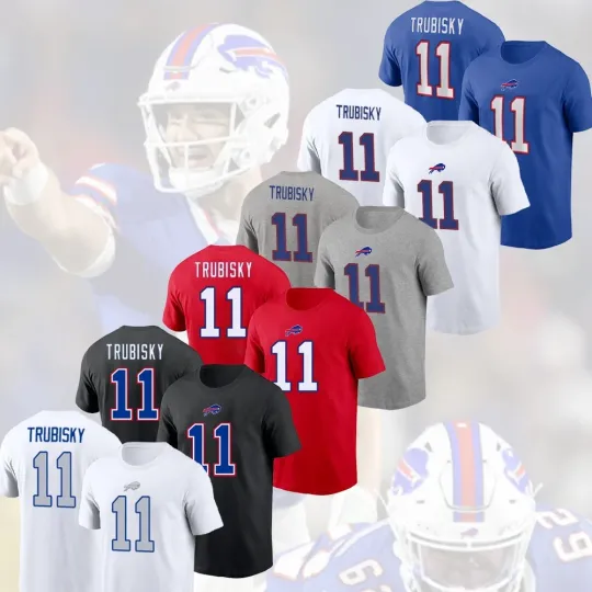 Discover HOT - Mitchell Trubisky #11 Buffalo Bills 2026 Player Name & Number All Color