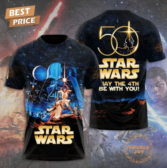 Discover Star Wars 50th Anniversary May The 4th Be With You AOP T-Shirt