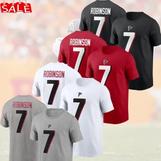Discover HOT NEW - Bijan Robinson #7 Atlanta Falcons 2025 Player Name & Number For Fans