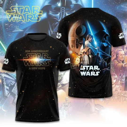 Discover STAR WARS  50TH ANNIVERSARY A New Hope Shirt 3D