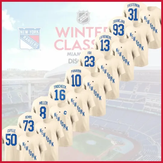 New York 2026 Winter Classic All Player Name & Number For Fans