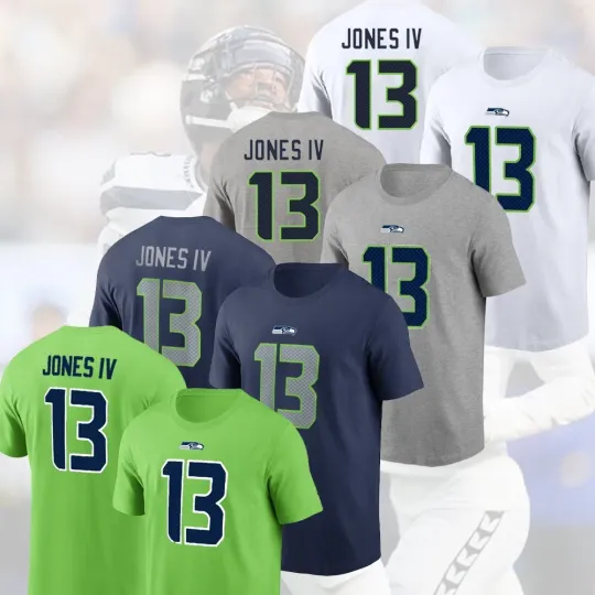 Discover HOT - Ernest Jones IV #13 Seattle Seahawks 2025 Player Name & Number For Fans
