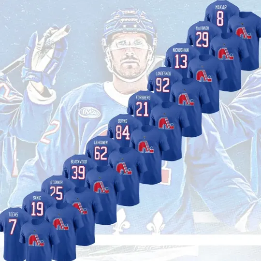 Discover Makar, MacKinnon, Landeskog Colorado Avalanche Heritage All Player Name & Number