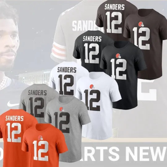 Discover HOT - Shedeur Sanders #12 Cleveland Browns 2025 Football Player Name & Number