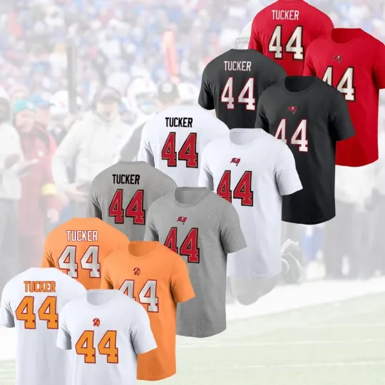 Discover Sean Tucker #44 Tampa Bay 2025 Player Name & Number Fans