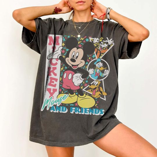 Discover Vintage Disney Mickey & Friends Shirt, Retro Mickey Mouse Shirt, Donald Duck, Pluto, Goofy, Disneyworld Family Matching 2026 Tee
