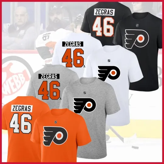 Discover Trevor Zegras #46 Philadelphia 2026 Player Name & Number Fan Look