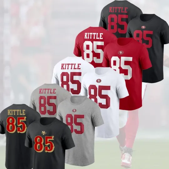 Discover George Kittle #85 San Francisco Football 2025 Player Name & Number Fan Gifts