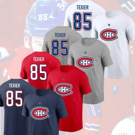 Discover Alexandre Texier #85 Montreal Canadiens 2026 Player Name & Number Fans