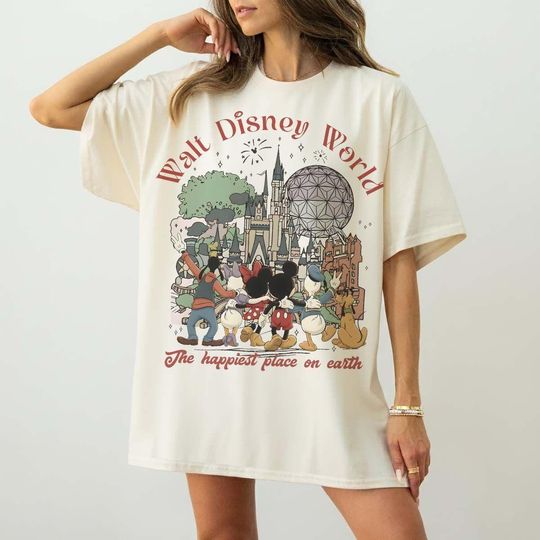 Discover Retro Mickey Disneyworld Comfort Colors Shirt, Mickey And Friends Shirts, Walt Disneyworld Shirt, Disney 2026 Trip, Disney Vacation 2026 Tee