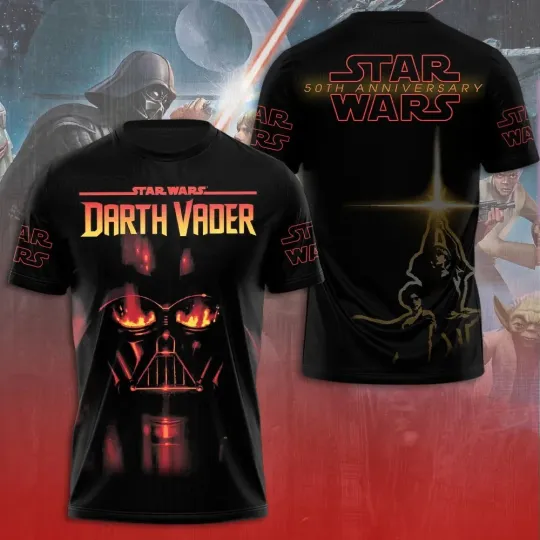 Discover Star Wars Darth Vader A New Hope 50th Anniversary 3D T-Shirt All Sizes