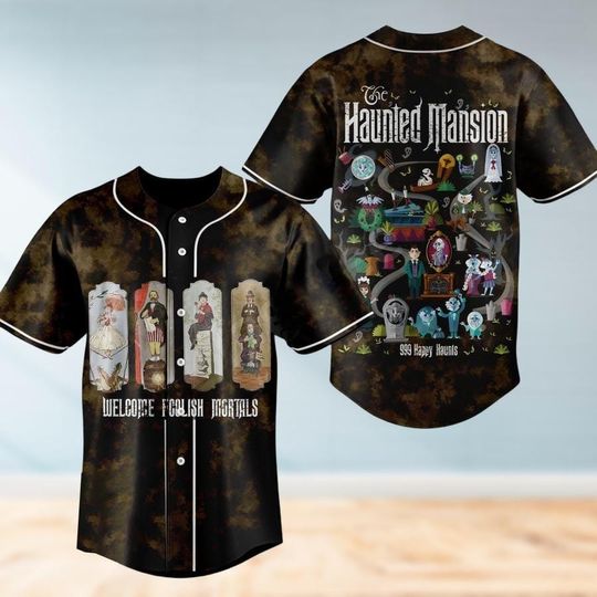 Discover Haunted Mansion Map Baseball Jersey Shirt, Haunted Mansion Shirt, Disney Movie Jersey, Stretching Room Baseball Shirt Gifts For Him Her