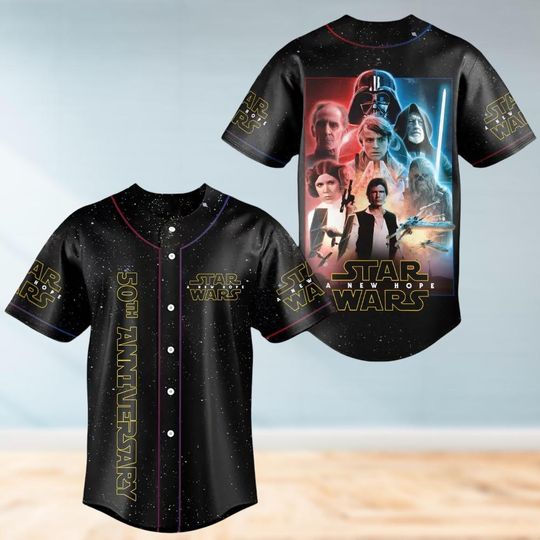 Discover Star Wars A New Hope 50th Anniversary Baseball Jersey, Disney Movie Baseball Shirt, Galaxy Edge Shirt For Women Men, Star Wars Fan Gift