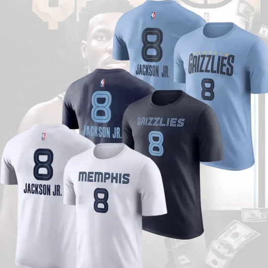 Discover Jaren Jackson Jr. #8 Memphis Grizz.lies 2025 Player Name & Number For Fans
