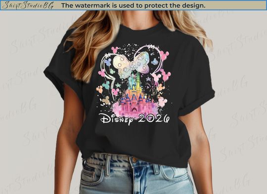 Discover Disney Watercolor Shirts, 2026 Disney Family Shirts, Disney Squad Shirts, Couple Disney Shirts, Disneyworld Shirts, Disneyland Shirts