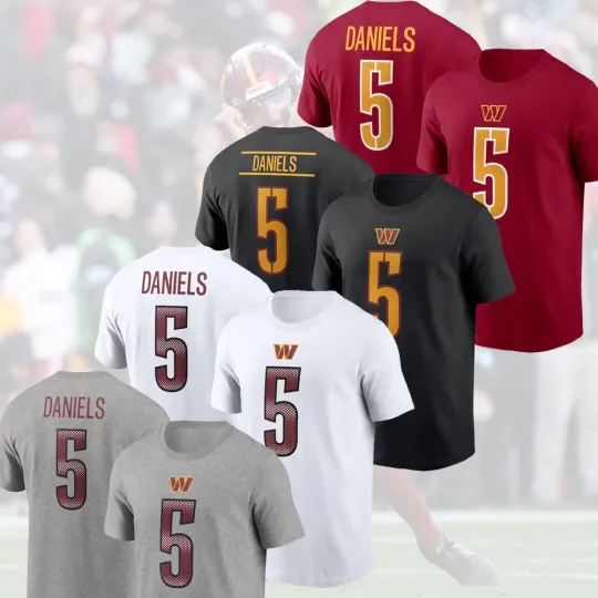Jayden Daniels #5 Washington Football 2025 Player Name & Number Fan
