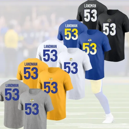 Discover Nate Landman #53 Los Angeles Football 2025 Player Name & Number Fan Look S-5XL