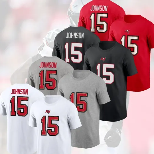 Discover Tez Johnson #15 Tampa Bay Football 2025 Player Name & Number Gift Fans