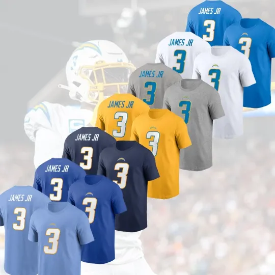 Derwin James #3 Los Angeles Football 2025 Player Name & Number For Fans