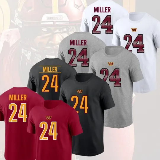 Discover Von Miller #24 Washington Football 2025 Player Name & Number Fans