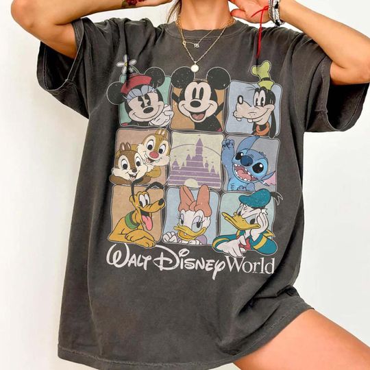 Discover Retro Walt Disneyworld Comfort Colors Shirt, Vintage Disneyworld Tee, Mickey and Friends Vacation T-Shirt, Disney 2026 Trip Outfit Shirt