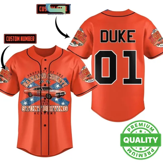 Discover Custom Name The Dukes Of Hazzard Baseball Jersey 3D AOP Unisex
