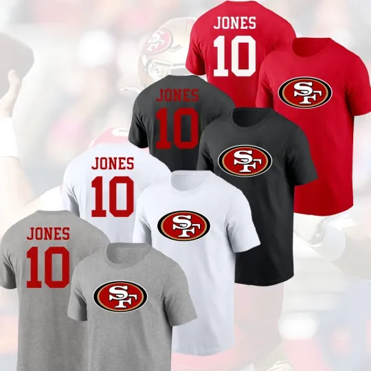 Discover Mac Jones #10 San Francisco Football 2025 Player Name & Number Fan Gifts