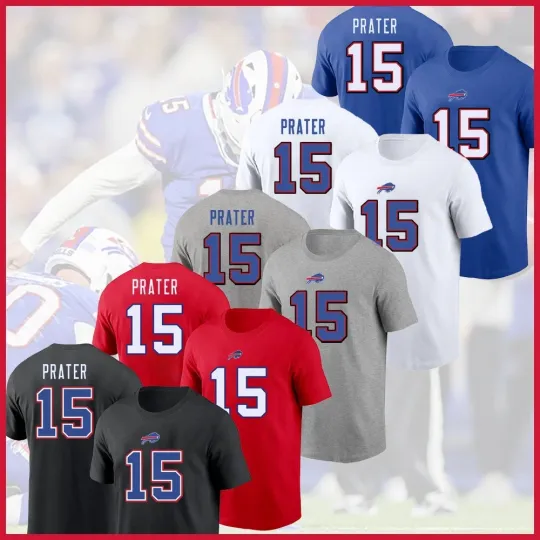 Discover Matt Prater #15 Buffalo Football 2025 Player Name & Number Fan Gift S-5XL