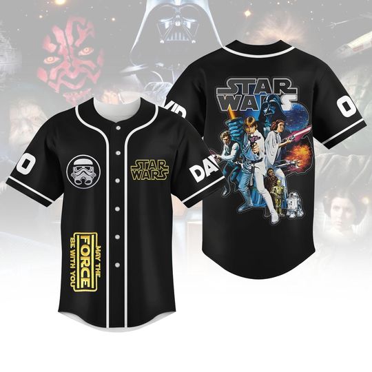 Discover Custom Star Wars Baseball Jersey, Disney Star Wars Jersey Shirt, Darth Vader Baseball Shirt, Galaxy's Edge Shirt, Disneyland Shirt