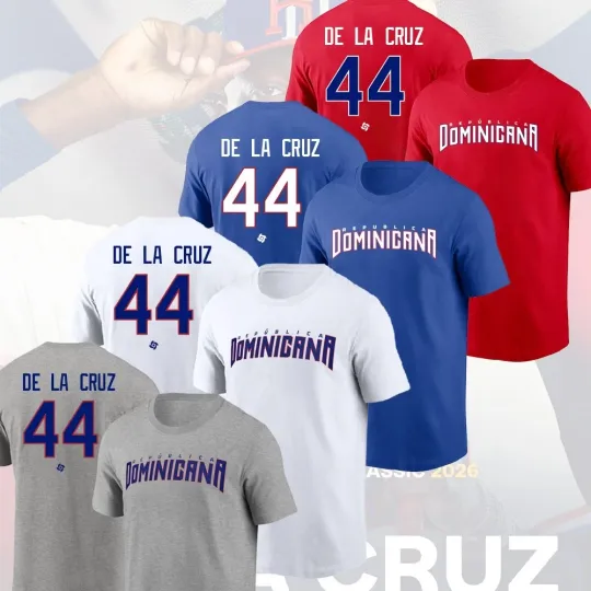 Discover Elly De La Cruz #44 2026 World Baseball Classic Dominican Republic Team Player