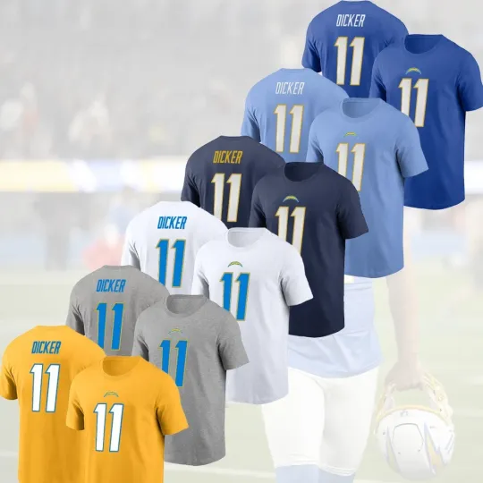 Discover Cameron Dicker #11 Los Angeles Football 2025 Player Name & Number S-5XL