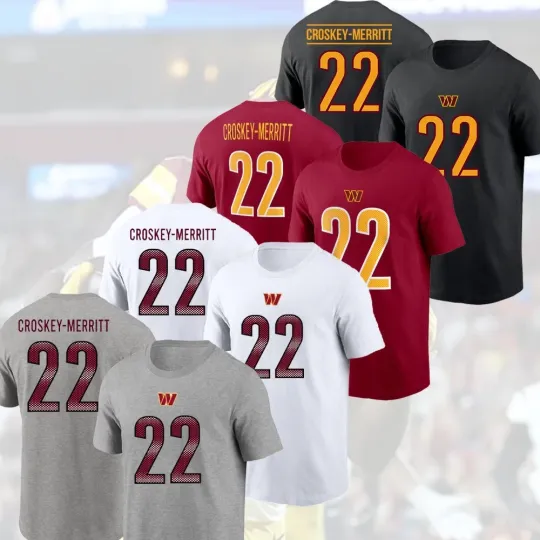 Discover HOT - Jacory Croskey-Merritt #22 Washington Commanders 2025 Name & Number Fans