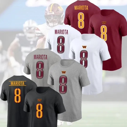Marcus Mariota #8 Washington Football 2025 Player Name & Number Fan