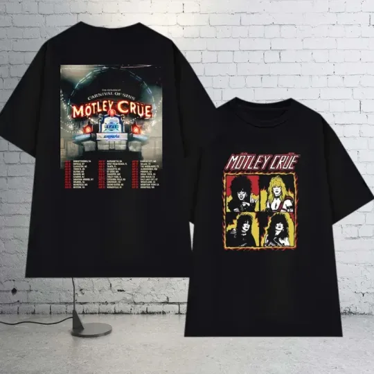 Discover Motley Crue 80s Shirt, Motley Crue Carnival Of Sins Shirt, Motley Crue Tour 2026