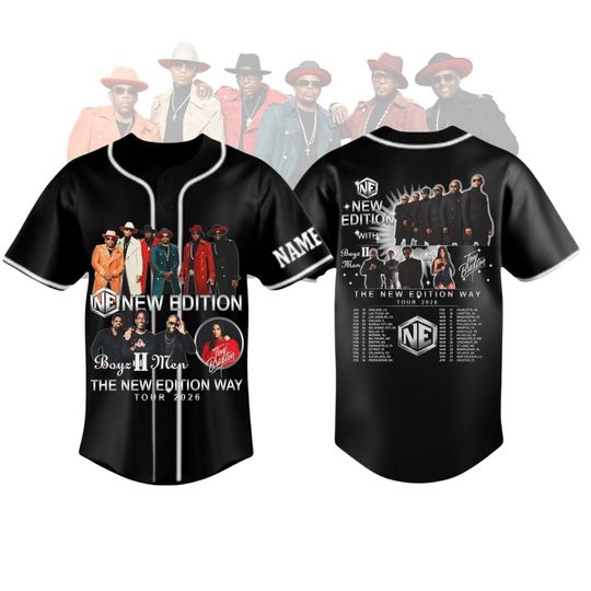 Custom The New Edition Way Tour 2026 Baseball Jersey, New Edition Shirt, Retro R&B Concert Tee, NE Concert Merch, NE4LIFE Tour, Music Fan
