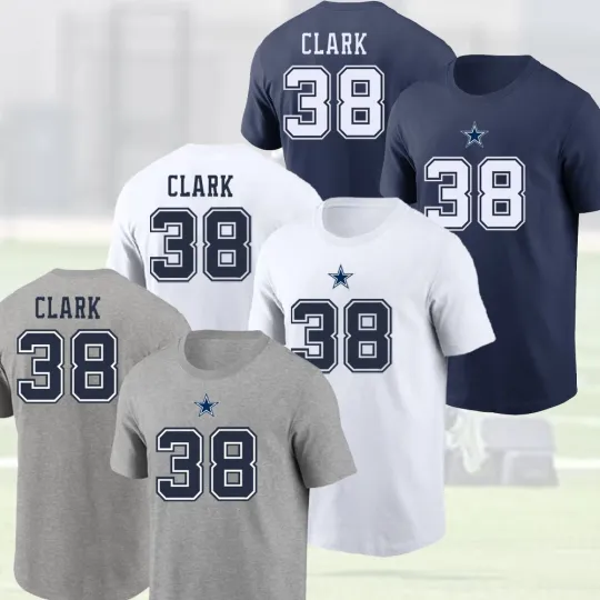 Discover SALE 30%! Alijah Clark #38 Dallas Cowboys 2025 Player Name & Number For Fans