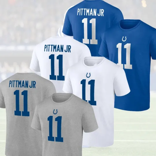 Michael Pittman Jr. #11 Indianapolis Football 2025 Player Name & Number For Fans