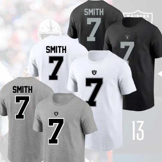 Discover SALE 30% - Geno Smith #7 Las Vegas Team 2025 Player Name & Number S-5XL For Fans