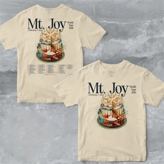 Discover Mt Joy Celebrating 10 Years World Tour 2026 North America City Dates t-shirt
