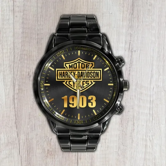 Discover Harley Motor Racing Davidsonn Black Stainless Steel Watch For Men