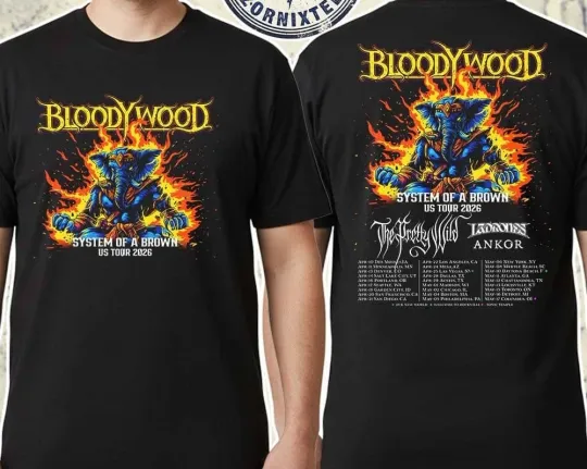 Discover Bloodywood System Of A Brown US Tour 2026 Cities List Kicks Off  T Shirt PP2739