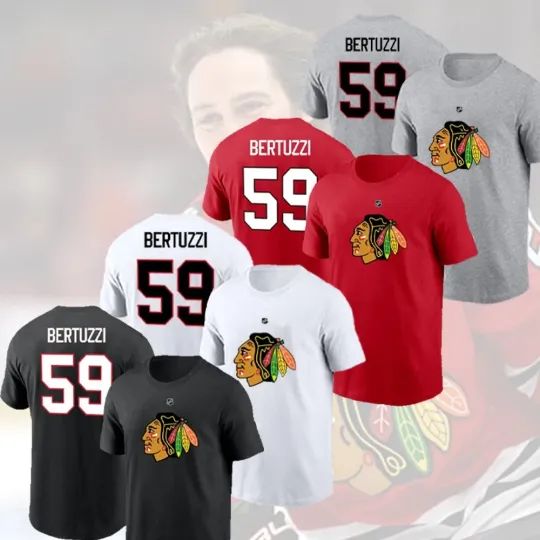 Discover HOT! Tyler Bertuzzi #59 Chicago Blackhawks Team Name and Number Special For Fan