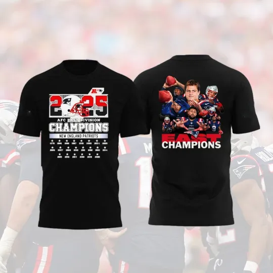 Discover HOT ITEM!  New England Patriots 2025 East Division Champions Design For Fans