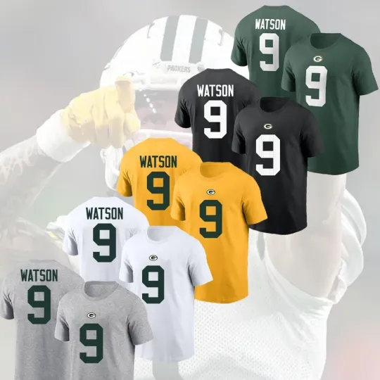 Discover HOT! Christian Watson #9 Green Bay Packers Team Name and Number Full size S-5Xl