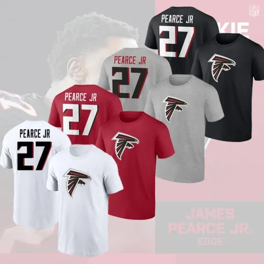 Discover HOT! James Pearce Jr. #27 Atlanta Falcons Team Name and Number Gift For Fans